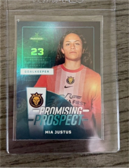 2025 Parkside NWSL Volume 1 Promising Prospect PP-13 Mia Justus — front
