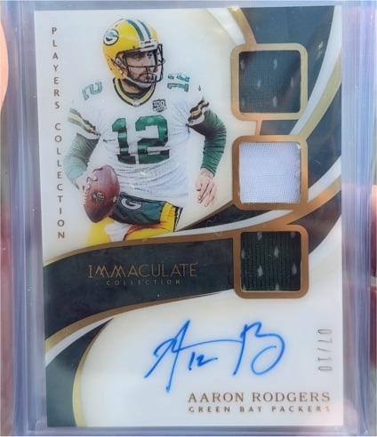 2019 Panini Immaculate Players Collection #115 Aaron Rodgers — front