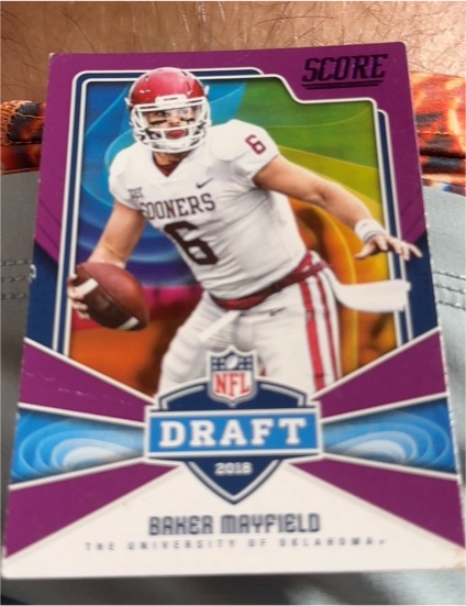 2018 Panini Score NFL Draft #17 Baker Mayfield — front