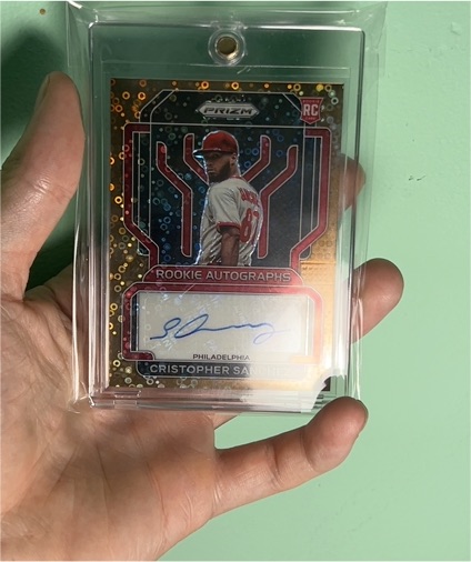 2022 Panini Prizm #RA-SZ Cristopher Sanchez Rookie Autographs — front