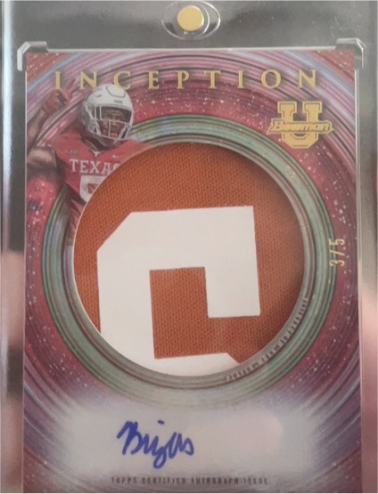 2022 Bowman Inception University Jumbo Patch Auto Bijan Robinson — front
