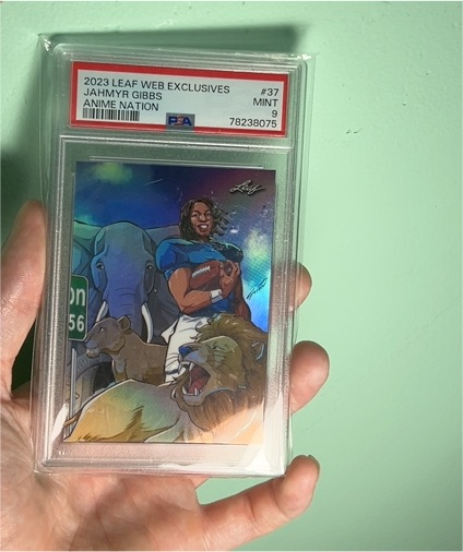 2023 Leaf Web Exclusives #37 Jahmyr Gibbs Anime Nation — front