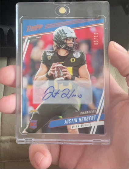 2020 Panini Prestige Xtra Points #Justin Herbert — front