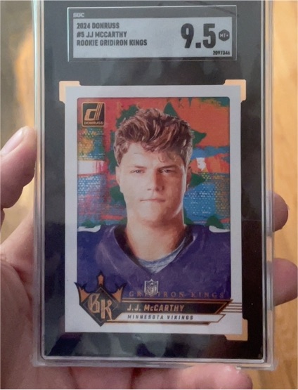 2024 Panini Donruss #5 J.J. McCarthy Rookie Gridiron Kings — front
