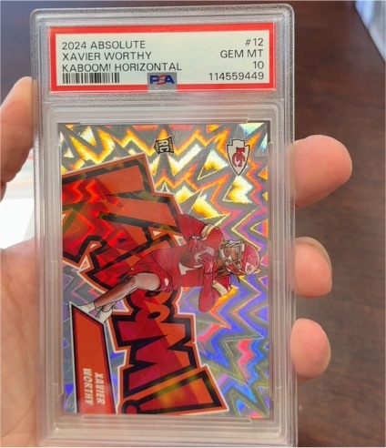 2024 Panini Absolute #12 Xavier Worthy Kaboom! Horizontal — front
