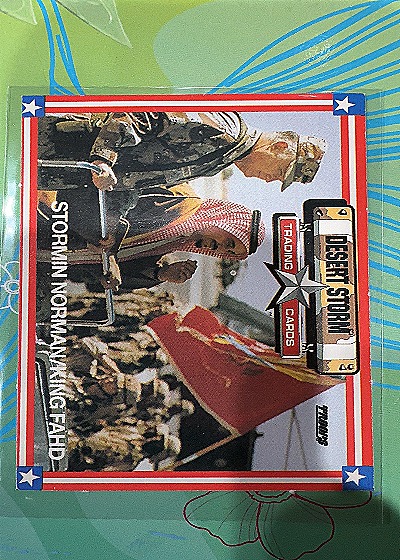 1991 Spectra Star Desert Storm #55 Stormin Norman & King Fahd — front