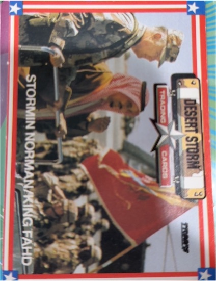 1991 Spectra Star Desert Storm #55 Stormin Norman King Fahd — front