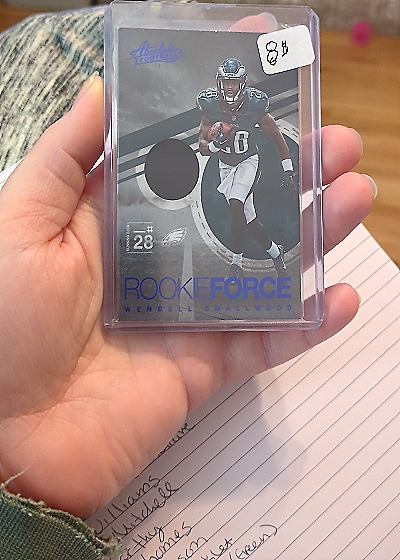 2016 Panini Absolute #39 Wendell Smallwood Rookie Force Materials — front