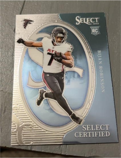 2023 Panini Select #CRO-BRO Bijan Robinson Select Certified Rookie Card — front