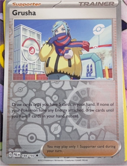 2023 Pokémon TCG Paldea Evolved #184 Grusha — front