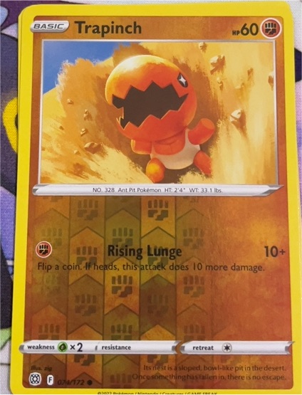 2022 Pokémon Brilliant Stars #74 Trapinch — front