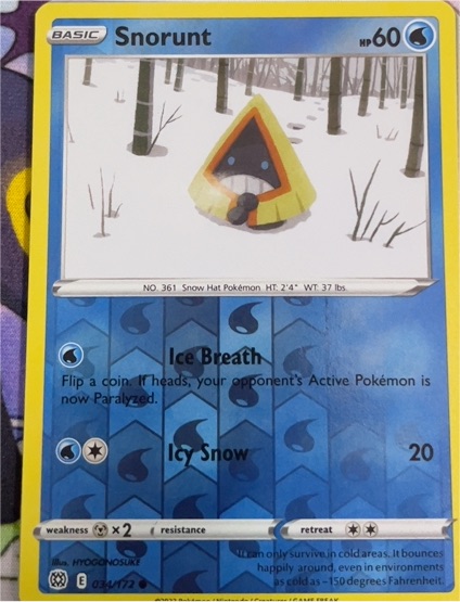 2022 Pokémon Brilliant Stars #034 Snorunt — front