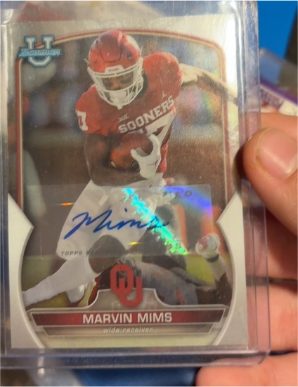 2022 Bowman University Chrome #4 Marvin Mims — front