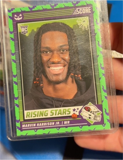2024 Panini Score-A-Treat #38 Marvin Harrison Jr. Rising Stars Green Bats Rookie Card — front