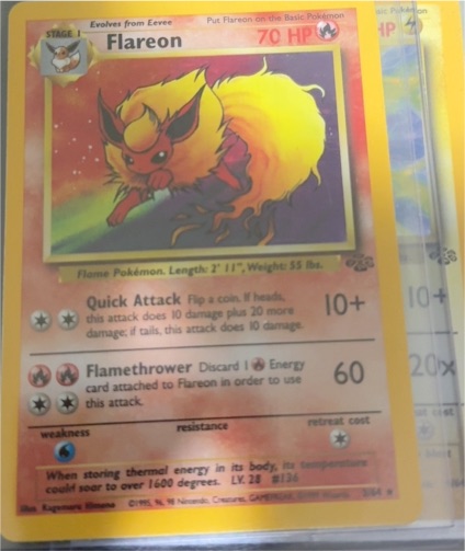 1999 Pokémon Jungle #19 Flareon — front