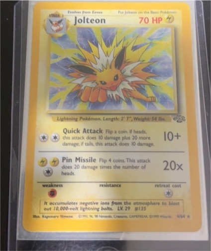 1999 Pokémon Jungle #4 Jolteon — front
