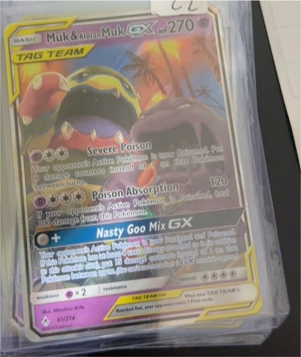 2019 Pokémon Sun & Moon #61/214 Muk & Alolan Muk GX — front