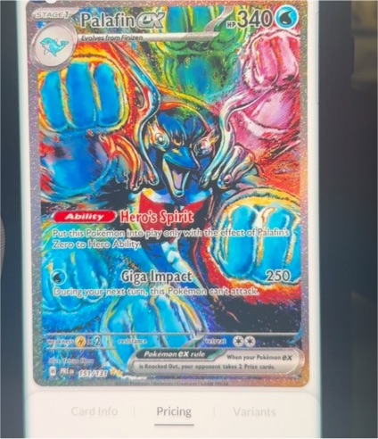 2025 Pokémon Prismatic Evolutions #151 Palafin EX — front