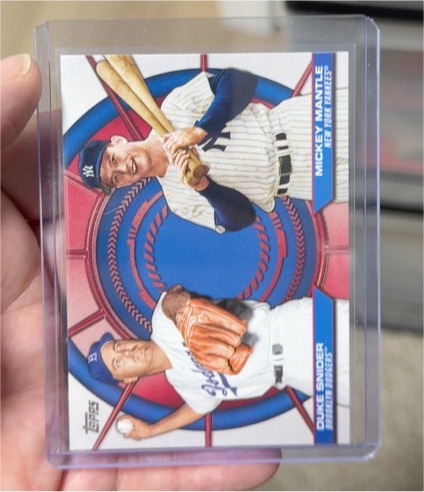 2025 Topps Series 2 #DD-13 Mickey Mantle & Duke Snider Dynamic Duos — front