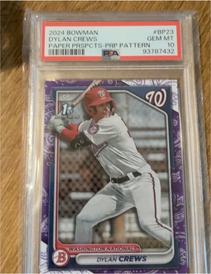 2024 Bowman #BP23 Dylan Crews — front