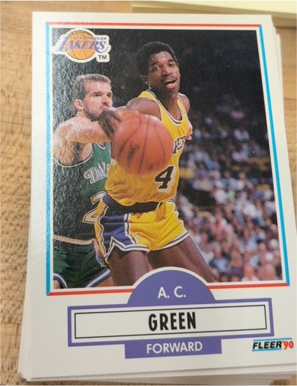 1990 Fleer #92 A.C. Green — front