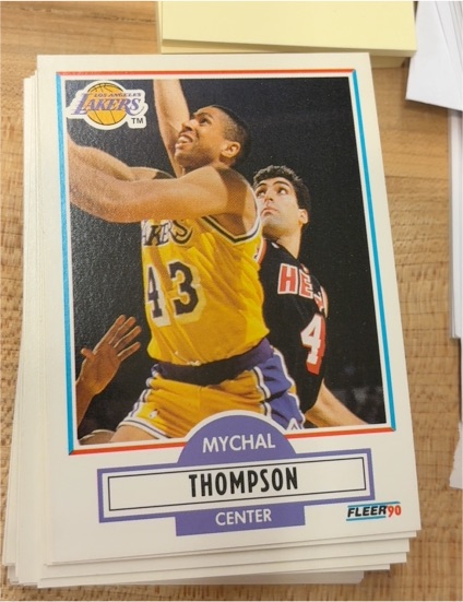 1990-91 Fleer #95 Mychal Thompson — front