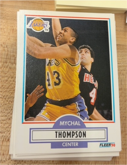 1990 Fleer #95 Mychal Thompson — front