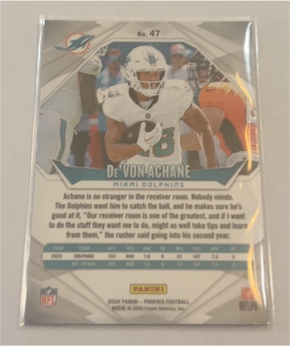 2024 Panini Phoenix #47 De'Von Achane — front