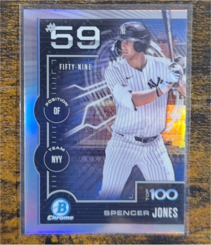 2025 Bowman Chrome Top 100 #BTP-59 Spencer Jones — front