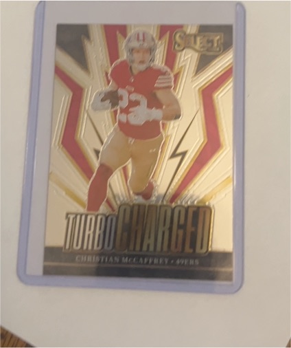 2023 Panini Select #TUR-CMC Turbocharged Christian McCaffrey — front