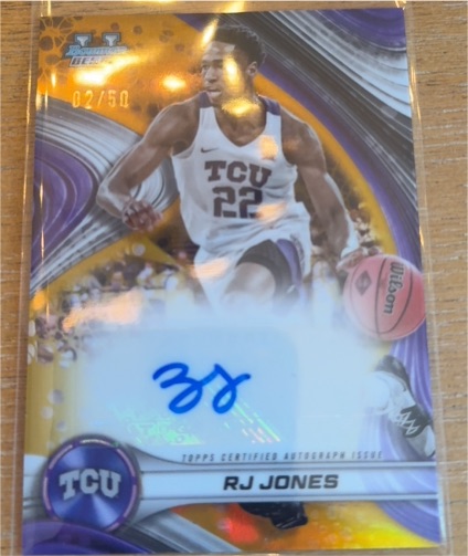 2024-25 Topps Bowman University Best #02/50 RJ Jones — front