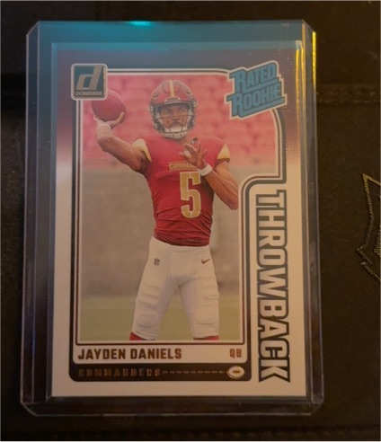 2024 Panini Donruss #43 Jayden Daniels Rated Rookie Throwback — front