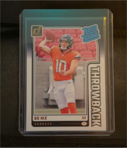 2024 Panini Donruss #46 Bo Nix Rated Rookie Throwback — front