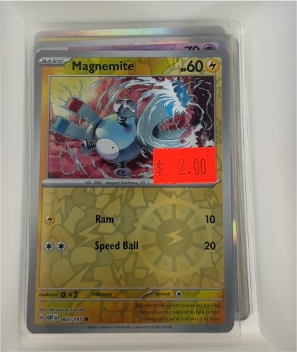 2023 Pokémon TCG SV03 Obsidian Flames #063 Magnemite — front