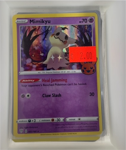 2020 Pokémon TCG #081 Mimikyu Trick or Trade — front