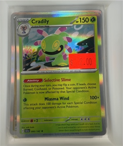 2023 Pokémon Scarlet & Violet Stellar Crown #006 Cradily — front