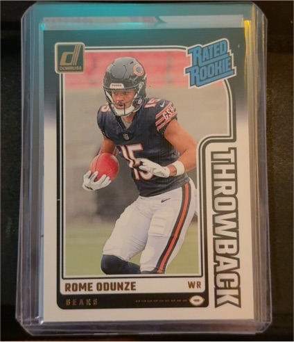 2024 Panini Donruss #4 Rome Odunze Rated Rookie Throwback — front