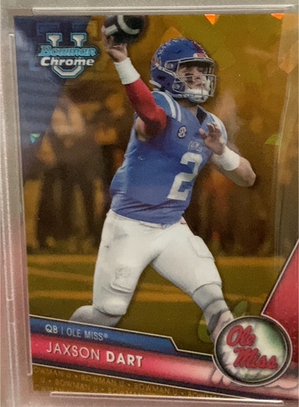 2023 Bowman University Chrome #191 Jaxson Dart — front