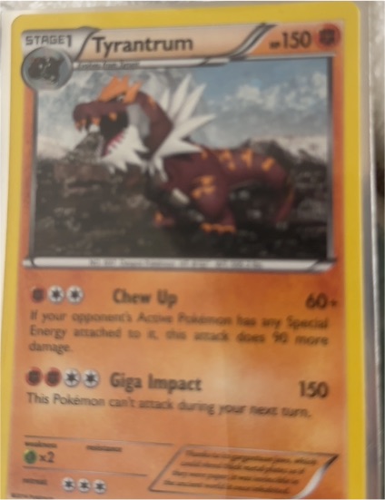 Tyrantrum 62/111 XY Furious Fists — front