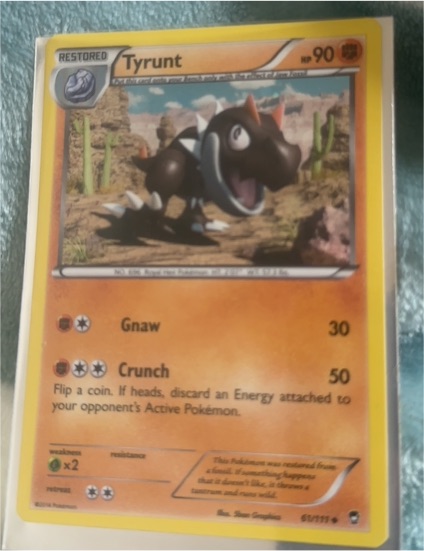 2014 Pokémon XY Furious Fists #61 Tyrunt — front