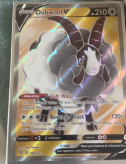 2020 Pokémon Rebel Clash #188 Dubwool V — front