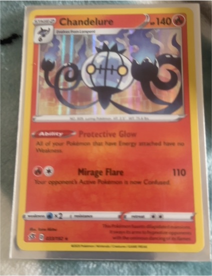 2020 Pokémon Rebel Clash #033 Chandelure — front