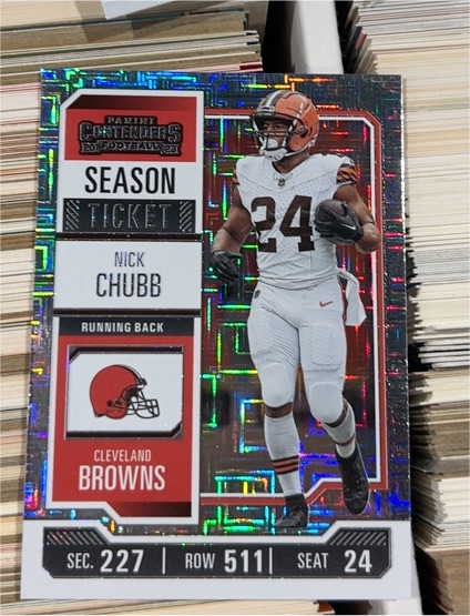 2023 Panini Contenders Football Mojo Season Ticket #26 Nick Chubb — front