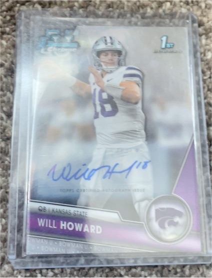 2023 Bowman University Chrome #93 Will Howard — front