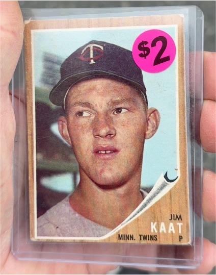 1962 Topps #21 Jim Kaat — front