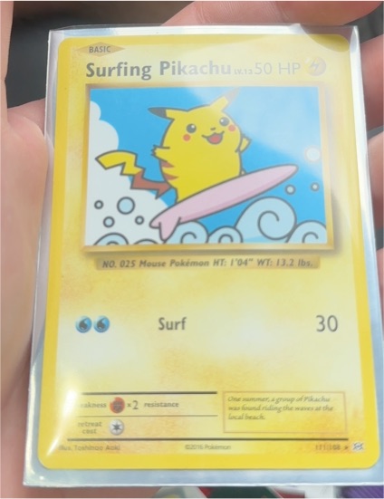 2016 Pokémon XY Evolutions #111 Surfing Pikachu — front