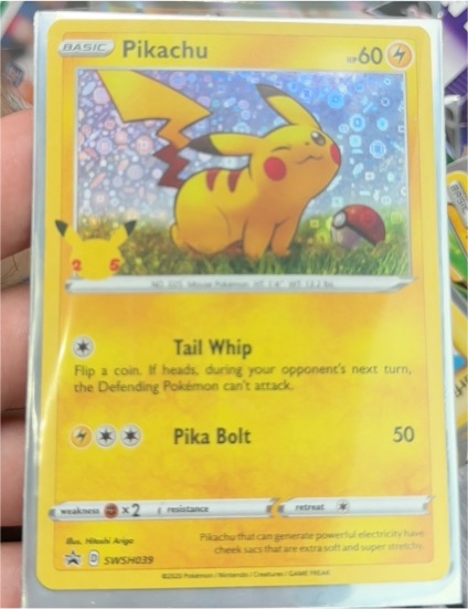2020 Pokémon TCG SWSH039 Pikachu Black Star Promo — front