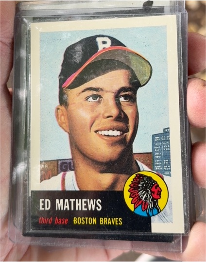 1953 Topps #37 Ed Mathews — front