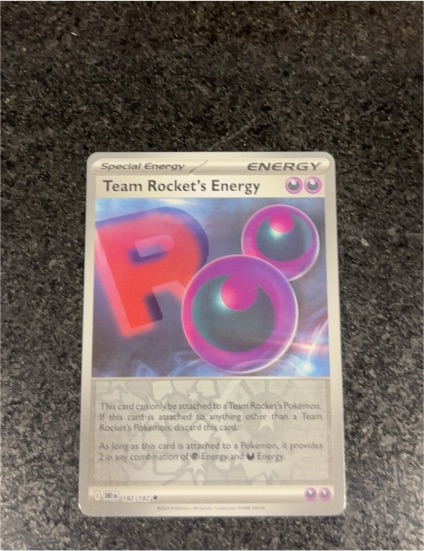 2025 Pokémon Destined Rivals #182 Team Rocket's Energy — front