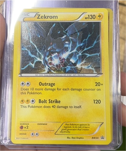 2011 Pokémon BW24 Zekrom Black Star Promo — front